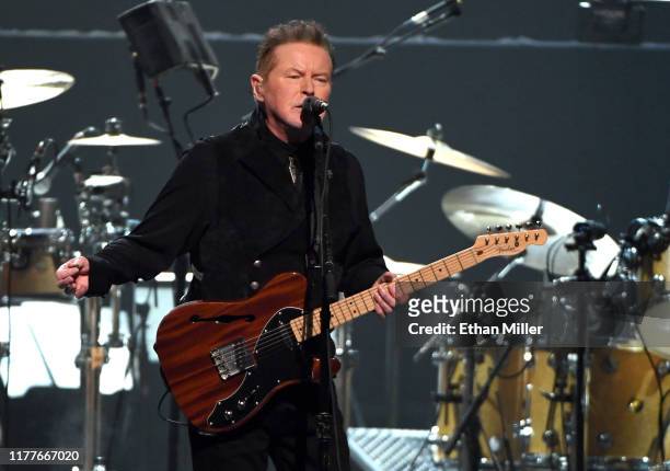 Don Henley of the Eagles performs at MGM Grand Garden Arena on September 27, 2019 in Las Vegas, Nevada.