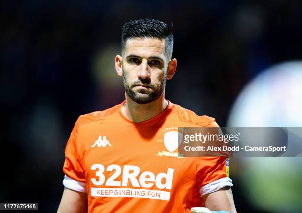Leeds United's Kiko Casilla during the Sky Bet Championship match between Preston North End and Leeds United at Deepdale on October 22, 2019 in...