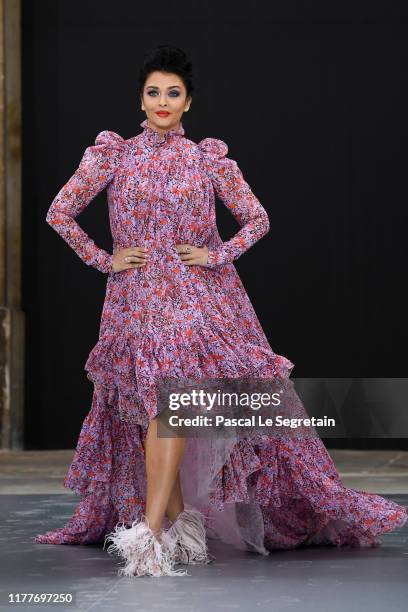 Aishwarya Rai walks the runway during the "Le Defile L'Oreal Paris" Show as part of Paris Fashion Week on September 28, 2019 in Paris, France.