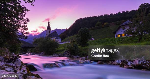 ramsau sunset (bavaria/ germany) - alpen bayern fotografías e imágenes de stock