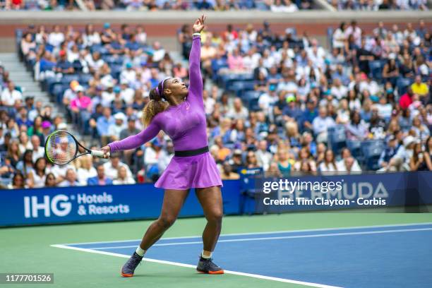 Open Tennis Tournament- Day Thirteen. Serena Williams of the United States in action against Bianca Andreescu of Canada in the Women's Singles Final...