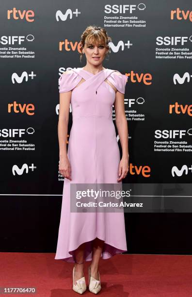 Spanish actress Marta Nieto attends the red carpet on the closure day of 67th San Sebastian International Film Festival on September 28, 2019 in San...