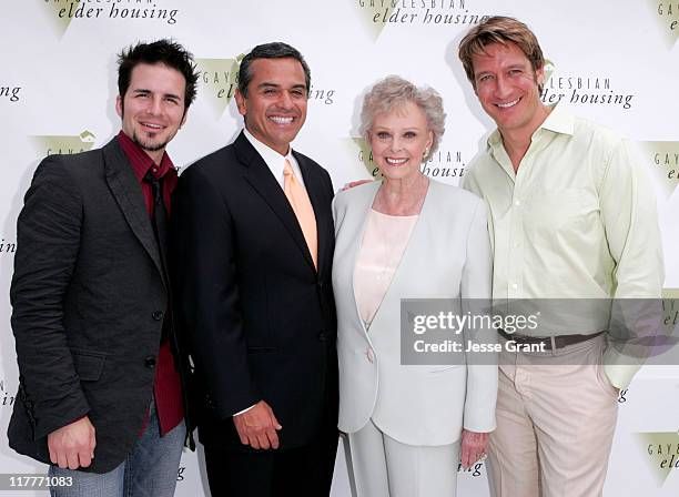 Hal Sparks, Antonio Villaraigosa, June Lockhart and Robert Gant