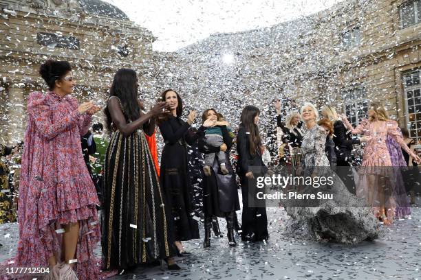 Aishwarya Rai, Andie MacDowell, Eva Longoria and her son Santiago Baston, Camila Cabello, Helen Mirren and Doutzen Kroes are seen on the runway...