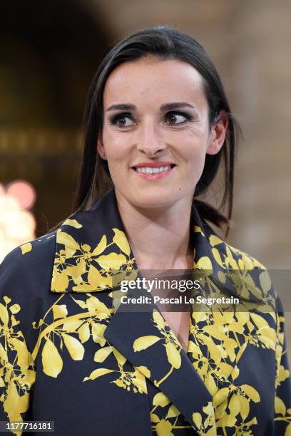 Marie Bochet walks the runway during the "Le Defile L'Oreal Paris" Show as part of Paris Fashion Week on September 28, 2019 in Paris, France.