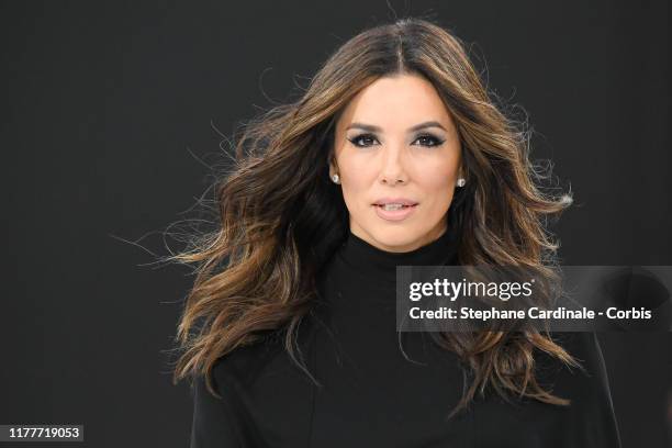 Eva Longoria walks the runway during the "Le Defile L'Oreal Paris" Show as part of Paris Fashion Week on September 28, 2019 in Paris, France.