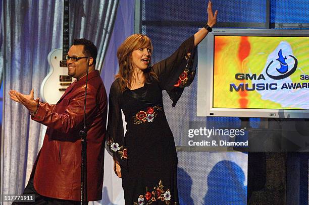 Israel Houghton and Darlene Zschech, hosts during 36th Annual GMA Music Awards - Show at Grand Ole Opry House in Nashville, Tennessee, United States.