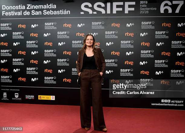 Actress Catherine McCormack attends the red carpet on the closure day of 67th San Sebastian International Film Festival on September 28, 2019 in San...