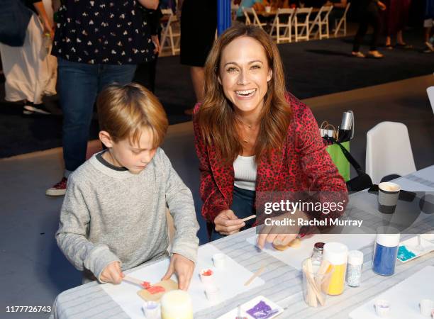 William Hudson Goodell and Nikki DeLoach attend P.S. ARTS Express Yourself 2019 at The Barker Hanger on September 28, 2019 in Santa Monica,...