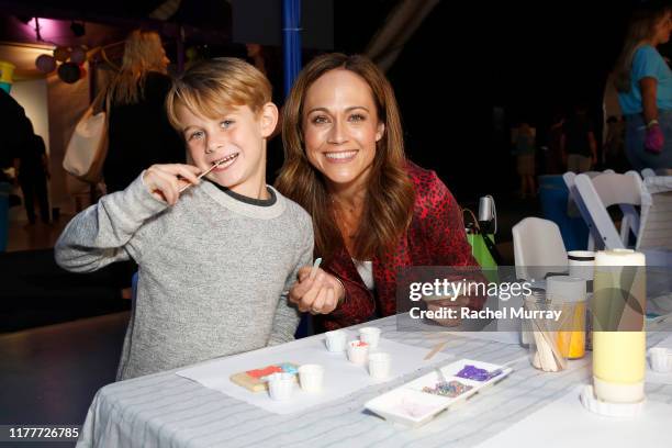 William Hudson Goodell and Nikki DeLoach attend P.S. ARTS Express Yourself 2019 at The Barker Hanger on September 28, 2019 in Santa Monica,...