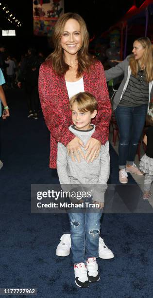Nikki DeLoach and son, William Hudson Goodell attend the P.S. ARTS Annual Fundraiser "Express Yourself" held at Barker Hangar on September 28, 2019...