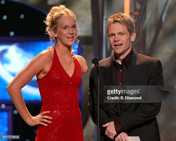 Bethany Hamilton and Steven Curtis Chapman present the award for "Praise and Worship"