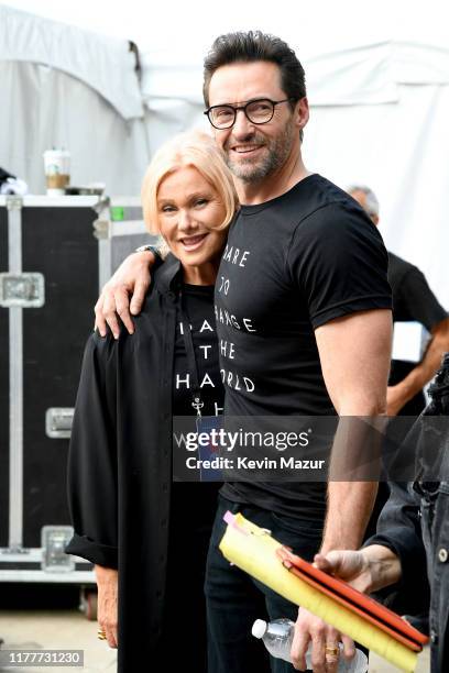 Deborra-lee Furness and Hugh Jackman attend the 2019 Global Citizen Festival: Power The Movement in Central Park on September 28, 2019 in New York...