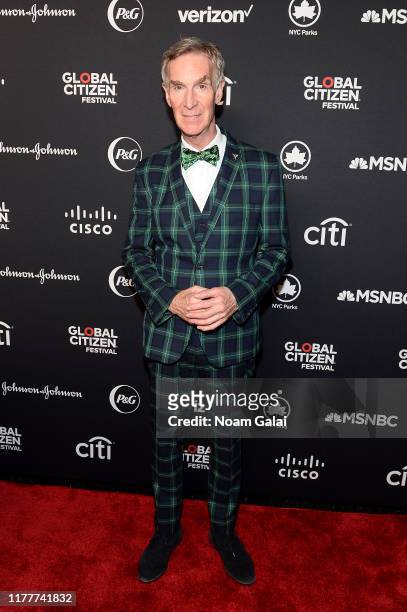 Bill Nye attends the 2019 Global Citizen Festival: Power The Movement in Central Park on September 28, 2019 in New York City.