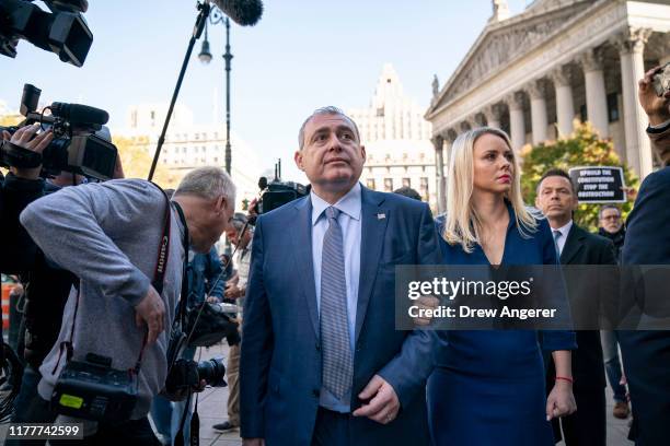 Lev Parnas arrives at federal court for an arraignment hearing on October 23, 2019 in New York City. Lev Parnas and Igor Fruman, along with Andrey...