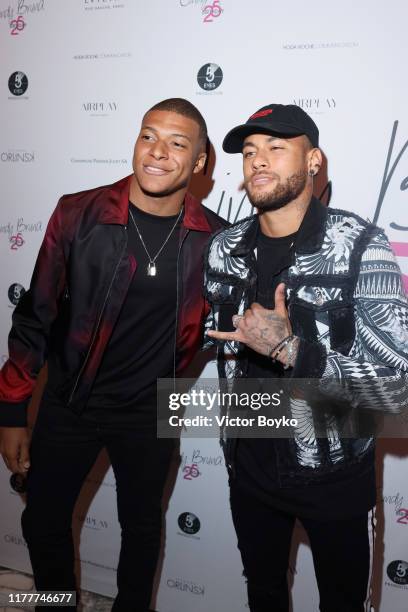 Kylian Mbappe and Neymar attend Cindy Bruna's Birthday Party at Hotel Lutetia with Five Eyes Production as part of Paris Fashion Week Womenswear...