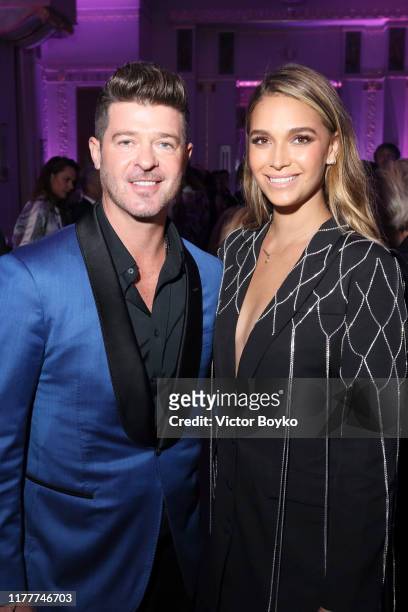 Robin Thicke and April Love Geary attends Cindy Bruna's Birthday Party at Hotel Lutetia with Five Eyes Production as part of Paris Fashion Week...