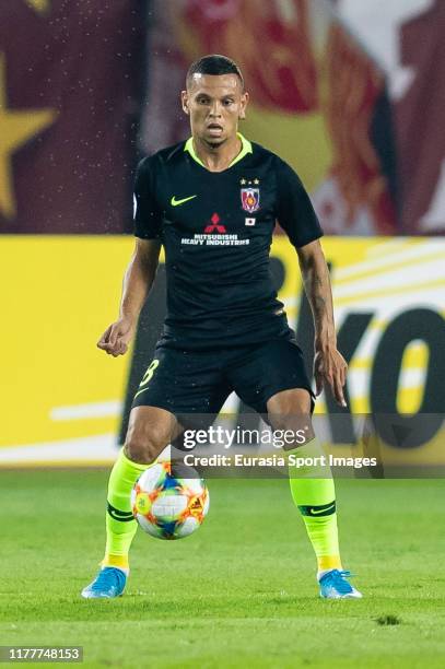 Ewerton da Silva Pereira of Urawa Red Diamonds in action during the AFC Champions League Semi Final second leg match between Guangzhou Evergrande and...