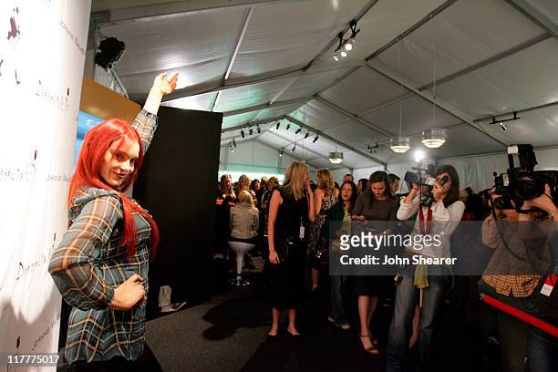 Carmit Bachar during Johnnie Walker Presents "Dressed to Kilt" - Arrivals and Backstage at Smashbox Studios in Los Angeles, CA, United States.
