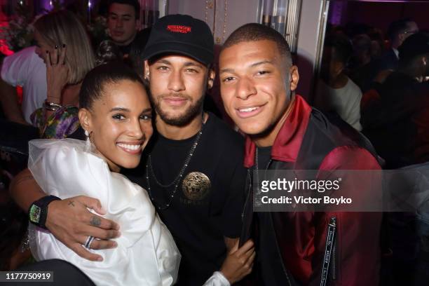Cindy Bruna, Neymar and Kylian Mbappe attend Cindy Bruna's Birthday Party at Hotel Lutetia with Five Eyes Production as part of Paris Fashion Week...