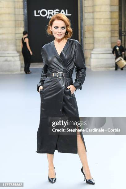 Geri Halliwell walks the runway during the "Le Defile L'Oreal Paris" Show as part of Paris Fashion Week on September 28, 2019 in Paris, France.