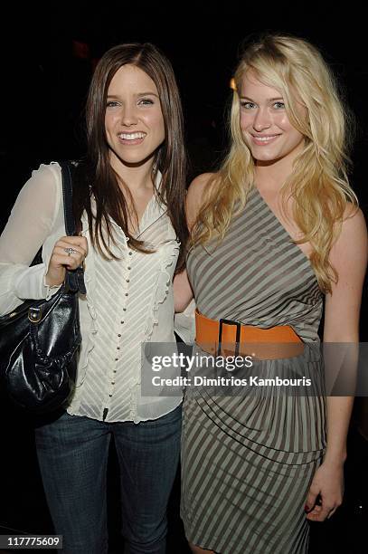 Sophia Bush and Leven Rambin during Olympus Fashion Week Spring 2007 - Rock & Republic - After Party at Tenjune in New York City, New York, United...