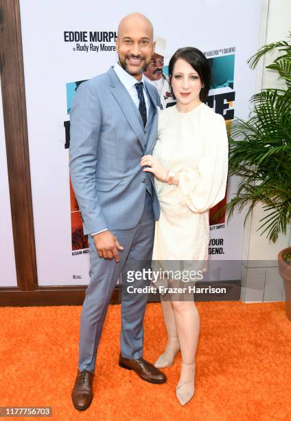 Keegan-Michael Key and Elisa Key attend the LA premiere of Netflix's "Dolemite Is My Name" at Regency Village Theatre on September 28, 2019 in...