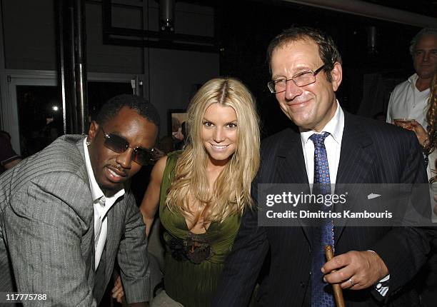 Sean "Diddy" Combs, Jessica Simpson and Richard Desmond