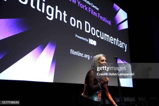Director Tania Cypriano introduces the film " Born To Be" during 57th New York Film Festival at Walter Reade Theater on September 28, 2019 in New...