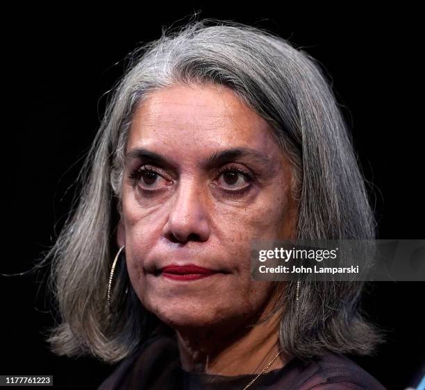 Director Tania Cypriano speaks during the film " Born To Be" during 57th New York Film Festival at Walter Reade Theater on September 28, 2019 in New...