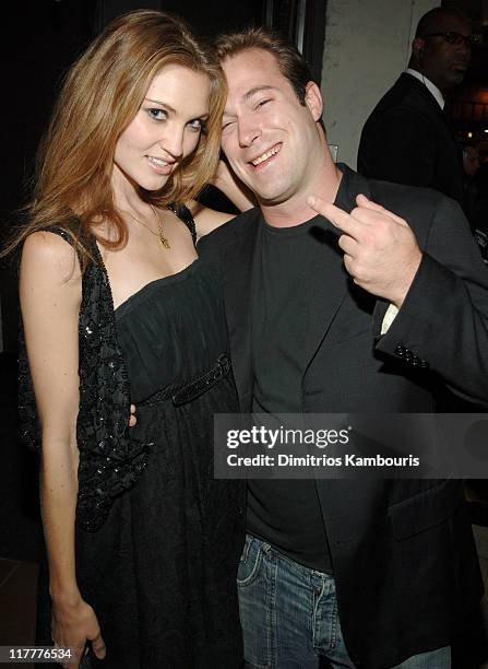 James DeBello and guest during Olympus Fashion Week Spring 2007 - Rock & Republic - After Party at Tenjune in New York City, New York, United States.