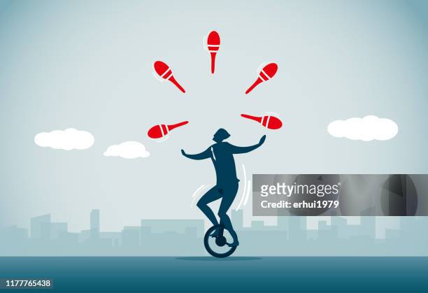 juggling - agility stock illustrations