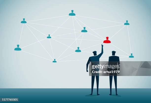 social networking - candidate selection stock illustrations