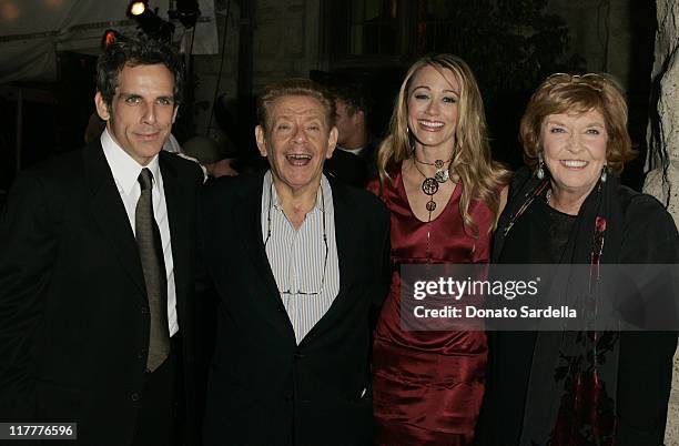 Ben Stiller, Jerry Stiller, Christine Taylor and Anne Meara