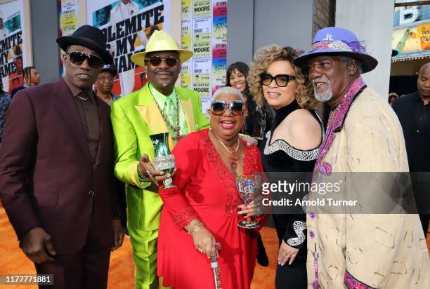 Wesley Snipes, Don "Magic" Juan, Luenell, Ruth E. Carter, and Jimmy Lynch attend the "Dolemite Is My Name" premiere presented by Netflix on September...