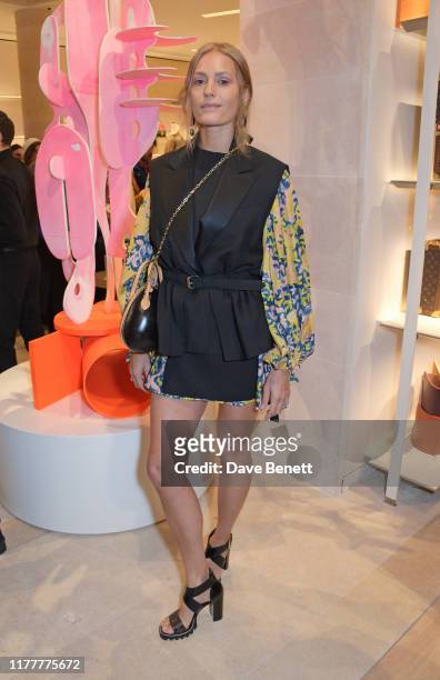 Yasmin Le Bon attends the re-opening of the Louis Vuitton New Bond Street Maison on October 23, 2019 in London, England.