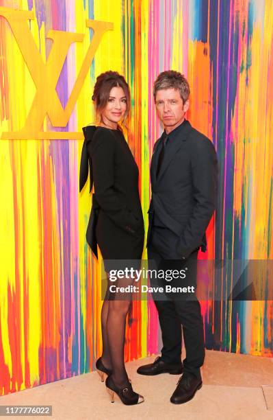 Sara Macdonald and Noel Gallagher attend the re-opening of the Louis Vuitton New Bond Street Maison on October 23, 2019 in London, England.