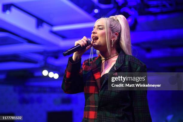 Kim Petras performs onstage during Equality California's Special 20th Anniversary Los Angeles Equality Awards at the JW Marriott Los Angeles at L.A....