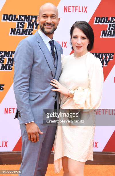 Keegan-Michael Key and Elisa Key arrive at the LA Premiere Of Netflix's "Dolemite Is My Name" at Regency Village Theatre on September 28, 2019 in...