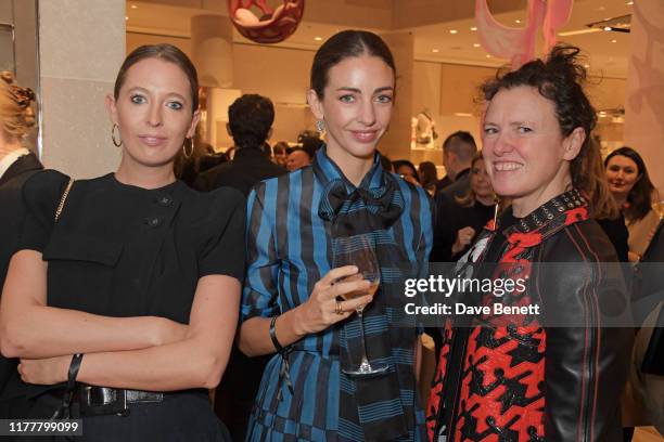 Sophia Hesketh, Rose Cholmondeley, The Marchioness of Cholmondeley, and Katie Grand attend the re-opening of the Louis Vuitton New Bond Street Maison...