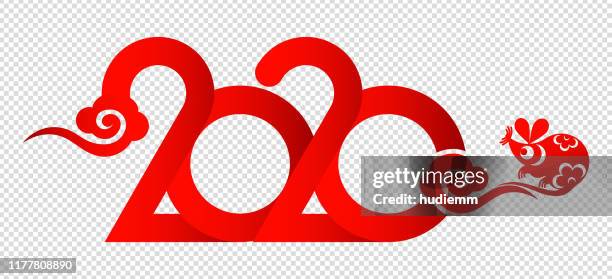 vector year of the rat in 2020 - 2020 stock illustrations