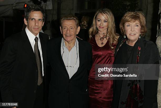 Ben Stiller, Jerry Stiller, Christine Taylor and Anne Meara