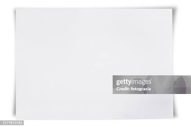 blank white paper - blank magazine ad foto e immagini stock