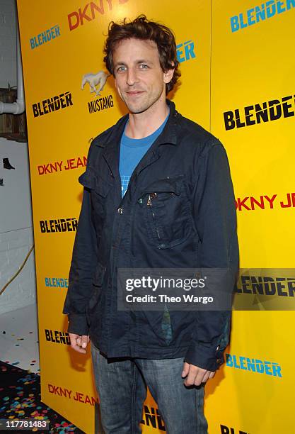 Seth Meyers during DKNY Jeans Presents Blender Magazine's 5th Anniversary Party at Studio 450 in New York City, New York, United States.