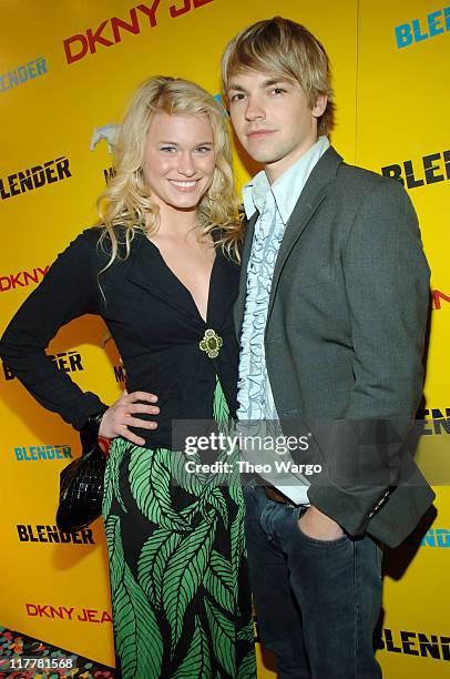 Leven Rambin and Drew Tarver during DKNY Jeans Presents Blender Magazine's 5th Anniversary Party at Studio 450 in New York City, New York, United...