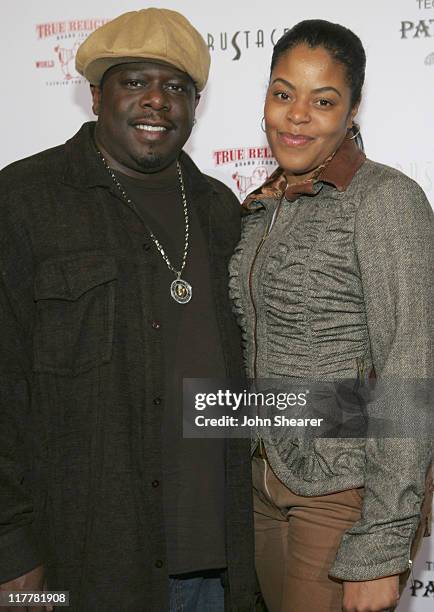 Cedric the Entertainer and Lorna Kyles during HollyRod/ True Religion Brand Jeans Fundraiser - November 19, 2005 at Private Residence in Beverly...