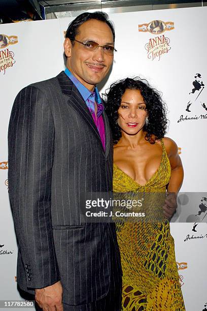 Jimmy Smits and Daphne Rubin-Vega during Johnnie Walker Salutes "Anna in the Tropics" at The Supper Club in New York City, New York, United States.