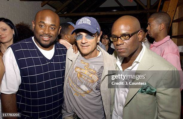 Steve Stout, Jimmy Iovine and Antonio "L.A." Reid during L.A. Reid Birthday Celebration - Inside at Cipriani's in New York City, New York, United...