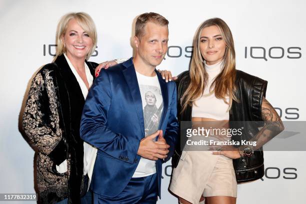 Ulla Kock am Brink, Oliver Pocher and Sophia Thomalla during the IQOS store opening event on October 23, 2019 in Frankfurt am Main, Germany.