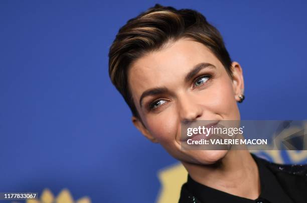 Recipient of the Create NSW Annette Kellerman award Australian actress Ruby Rose arrives for the 8th Annual "Australians in Film" Awards Gala and...
